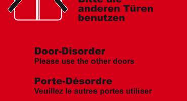 Tür-Störung ROT, PET-Folie Aussenanwendung DIN A5