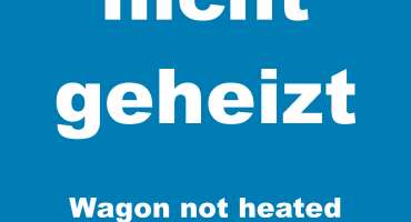 Wagen nicht beheizt, BLAU, PET-Folie Aussenanwendung DIN A5