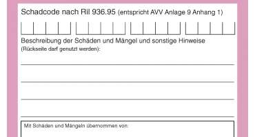 Wagenschadensmeld. f. Wagenprüfer