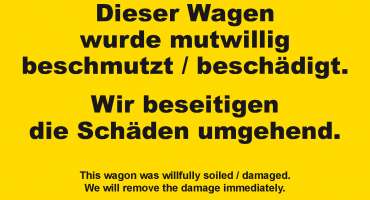 Dieser Wagen wurde mutwillig beschmutzt/beschädigt DIN A5